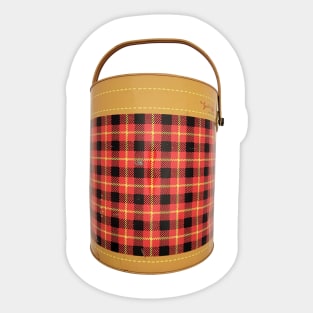 Vintage Plaid Cooler Sticker